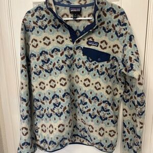 Patagonia Synchilla Blue and Brown Fleece Pullover